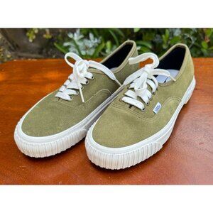 Vans Faux Suede Anaheim Shoes Men's Size 7 Women's Size 8.5 Olive‎ Green